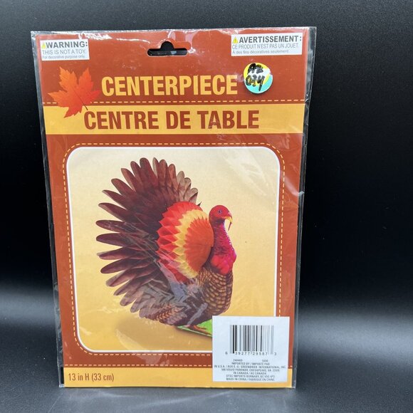 Vintage New Thanksgiving Honeycomb Turkey Centerpiece Decoration Fall Decor 13" - Picture 8 of 8